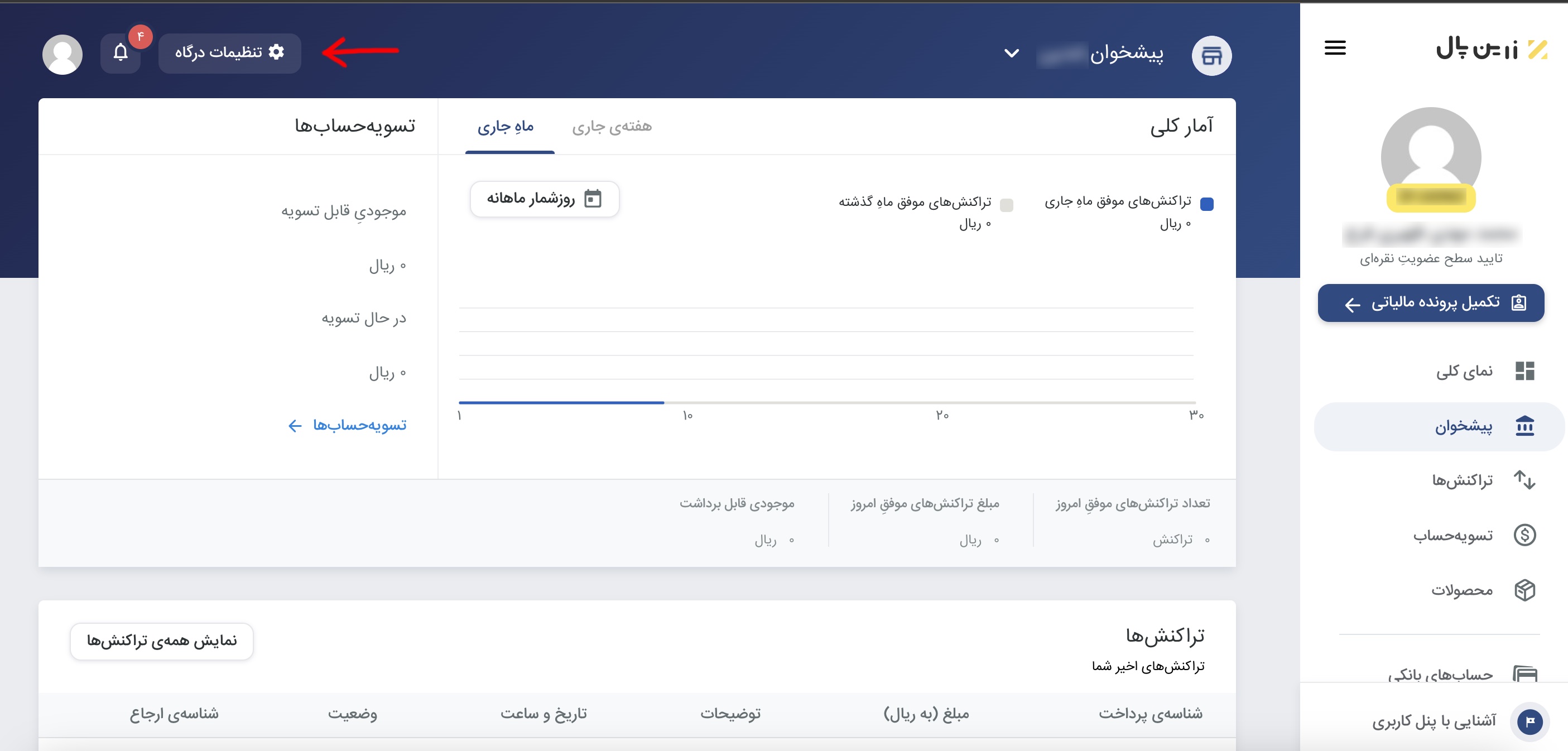 دریافت کد درگاه پرداخت